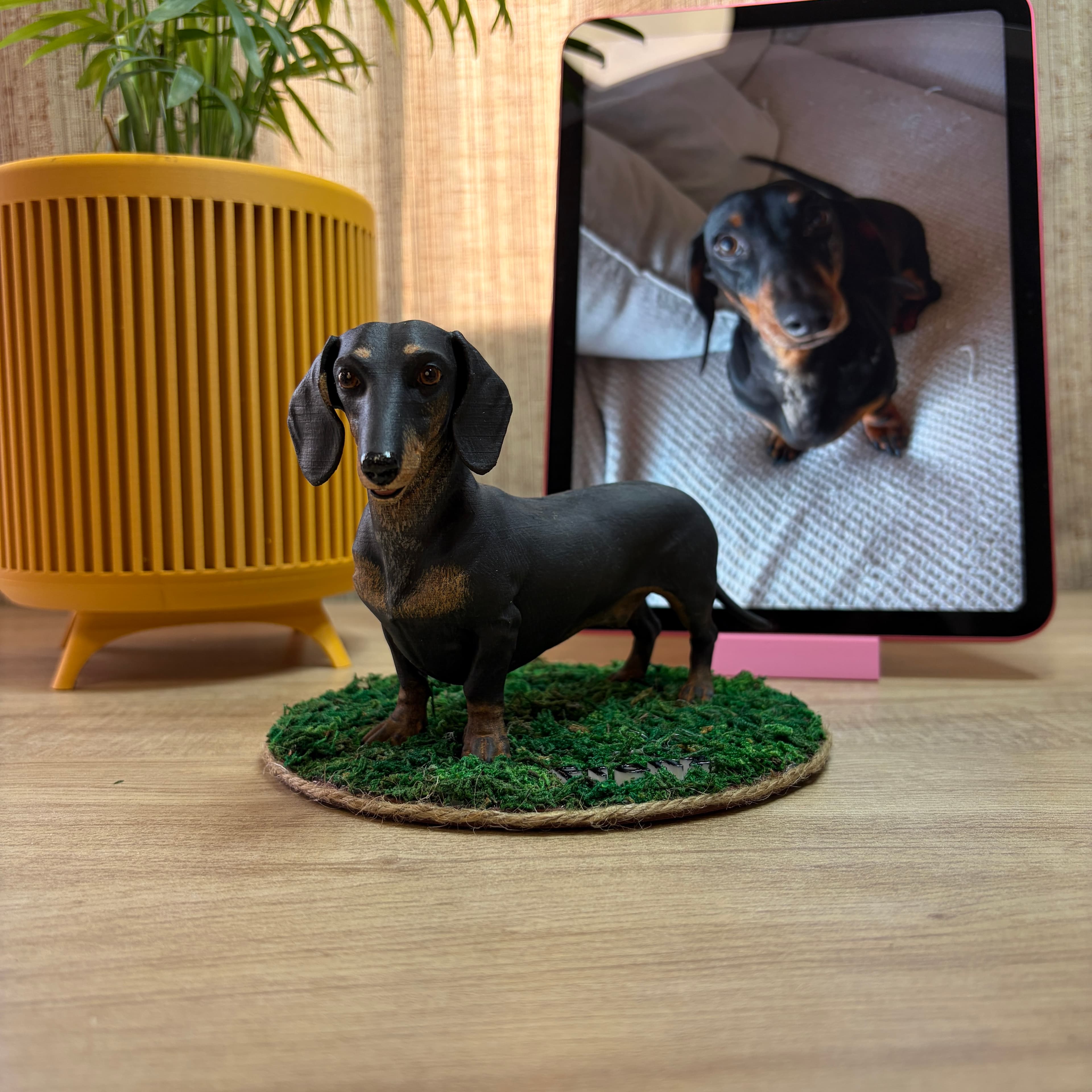 Figura 3D pintada a mano de Franz, Salchicha
